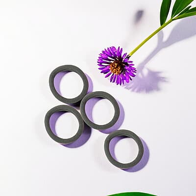 Silver grey elastic band