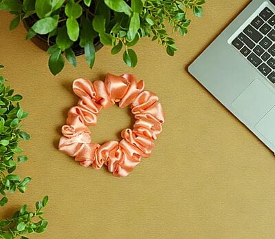 Orange slim scrunchie