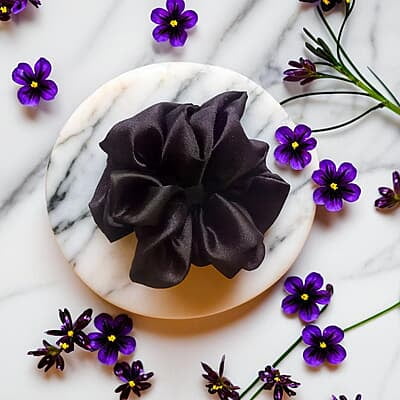 Chocolate brown regular scrunchie